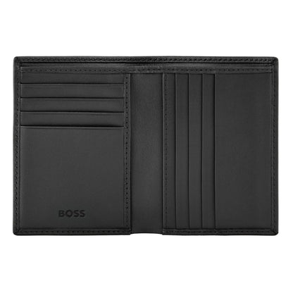 HUGO BOSS HLE526A Καρτοθήκη Double B Saffiano Black Card Holder