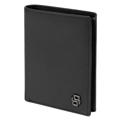 HUGO BOSS HLE526A Καρτοθήκη Double B Saffiano Black Card Holder
