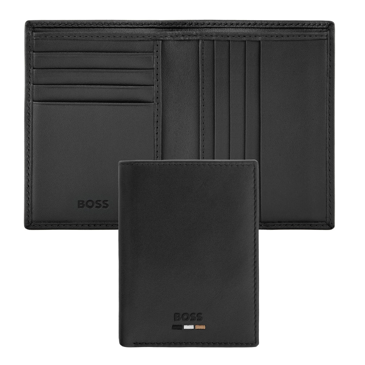 HUGO BOSS HLE630A Καρτοθήκη Emblematic Black Folding Card Holder