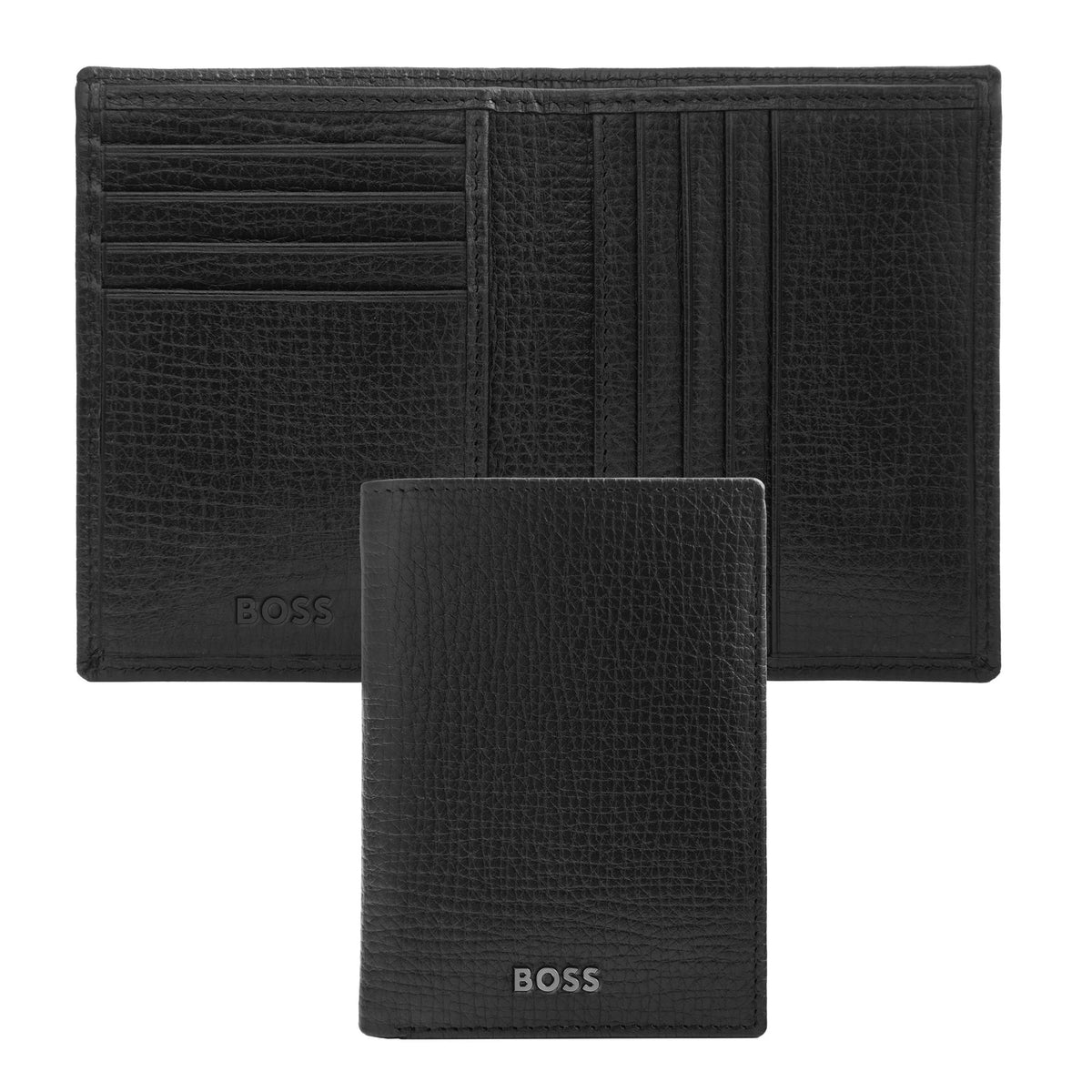 HUGO BOSS HLE632A Καρτοθήκη Grid Black Folding Card Holder