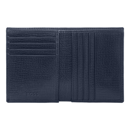 HUGO BOSS HLE632N Καρτοθήκη Grid Blue Folding Card Holder