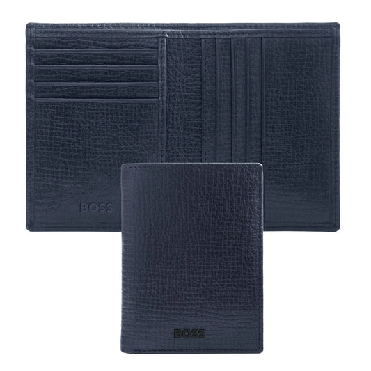 HUGO BOSS HLE632N Καρτοθήκη Grid Blue Folding Card Holder