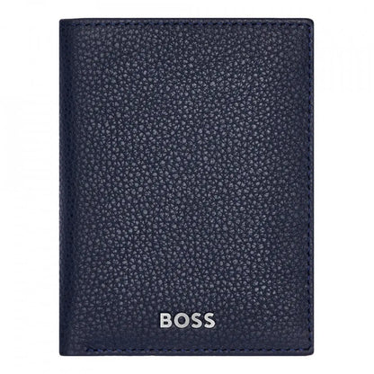 HUGO BOSS HLF416N Καρτοθήκη Trifold Classic Grained Navy Card Holder