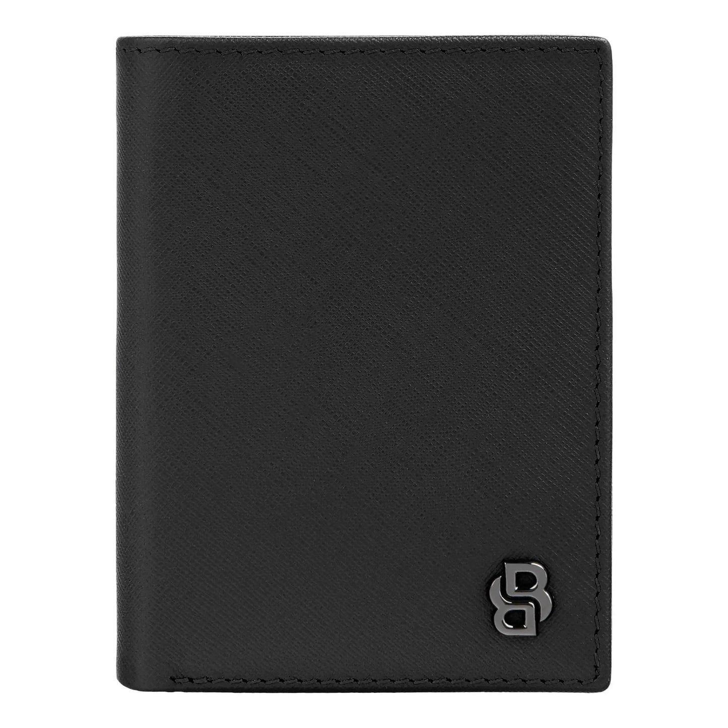 HUGO BOSS HLF526A Καρτοθήκη Double B Saffiano Black Card Holder