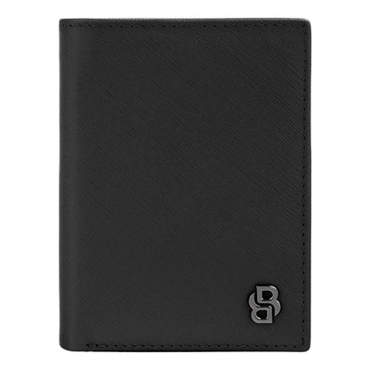 HUGO BOSS HLF526A Καρτοθήκη Double B Saffiano Black Card Holder