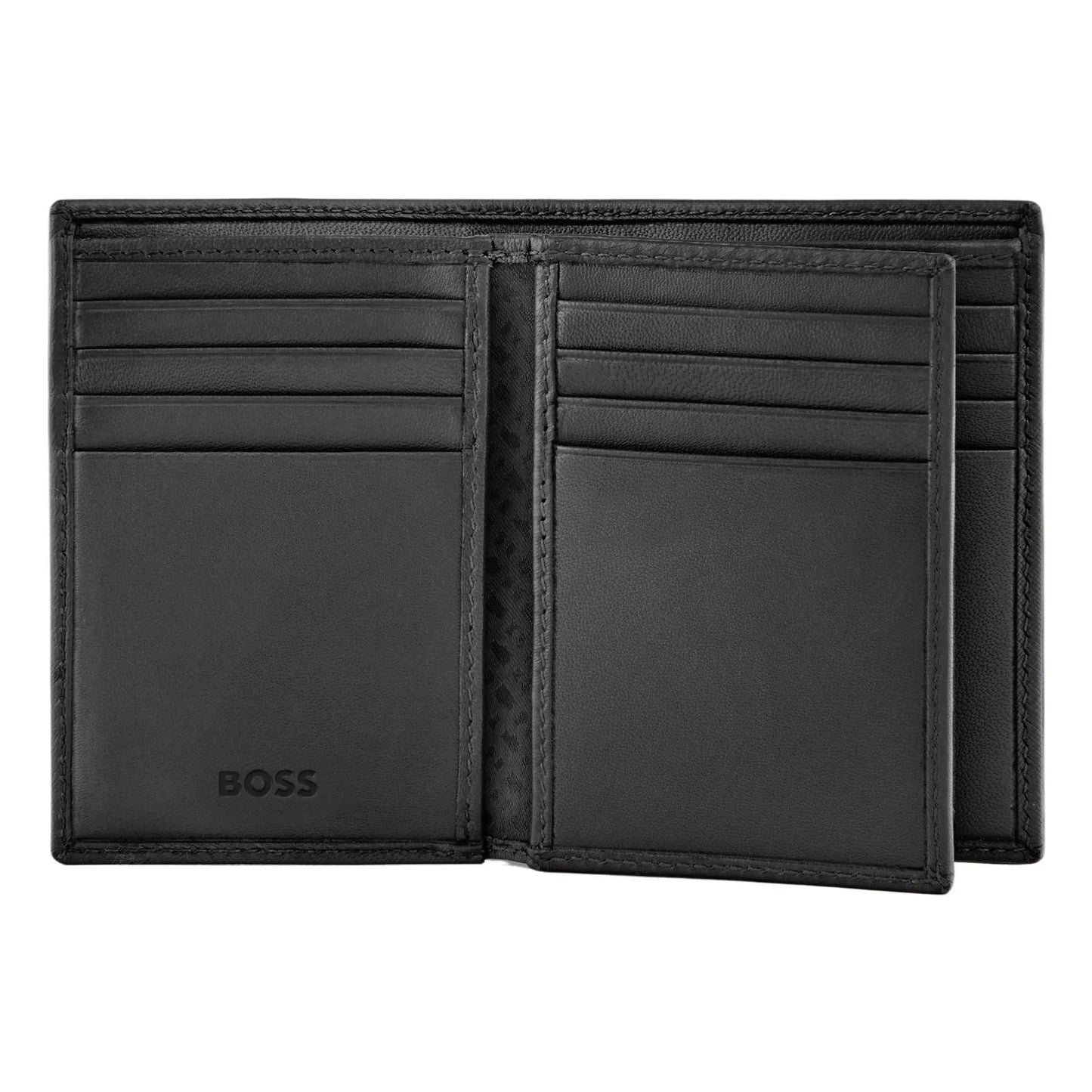 HUGO BOSS HLF526A Καρτοθήκη Double B Saffiano Black Card Holder