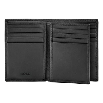 HUGO BOSS HLF526A Καρτοθήκη Double B Saffiano Black Card Holder