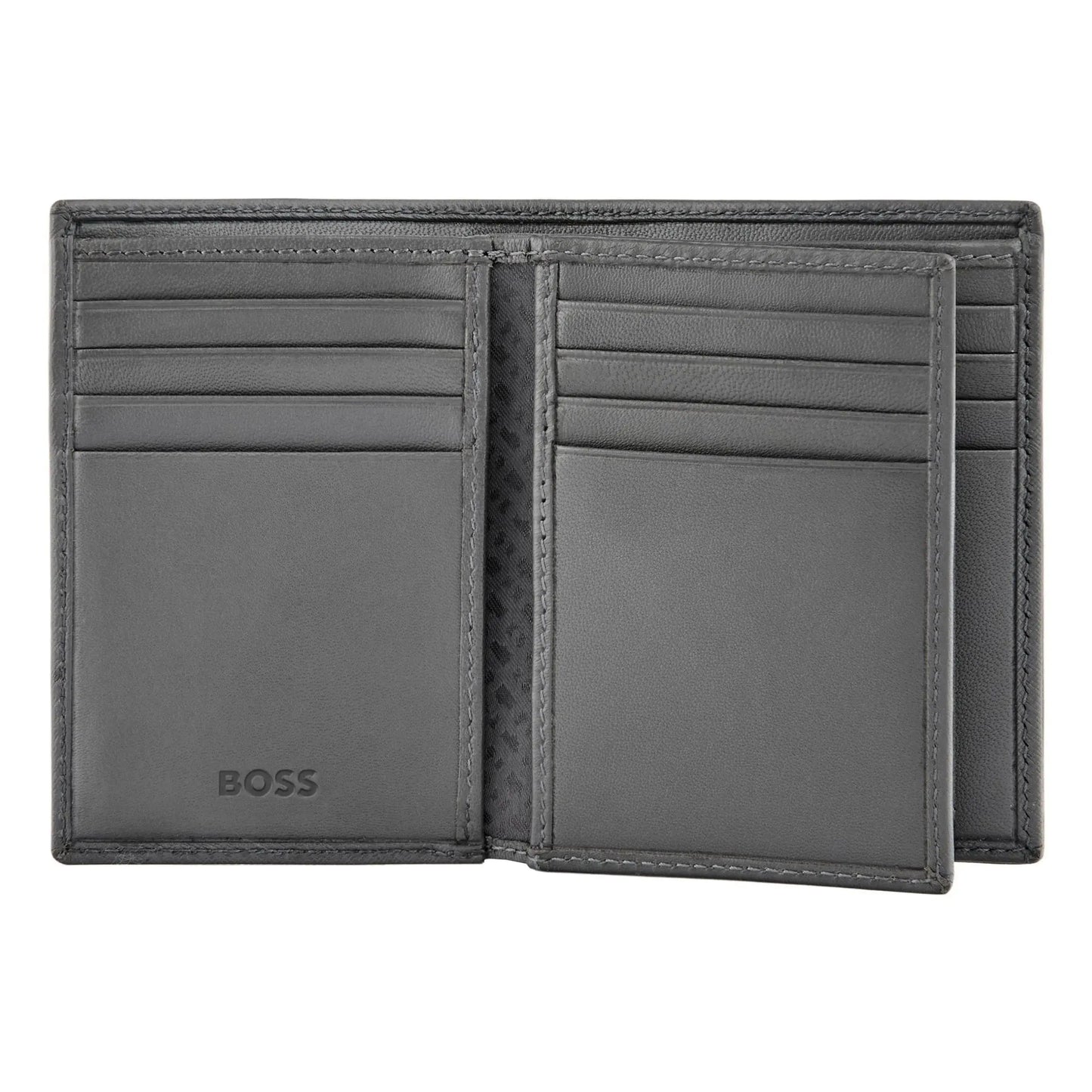 HUGO BOSS HLF526H Καρτοθήκη Double B Saffiano Grey Card Holder