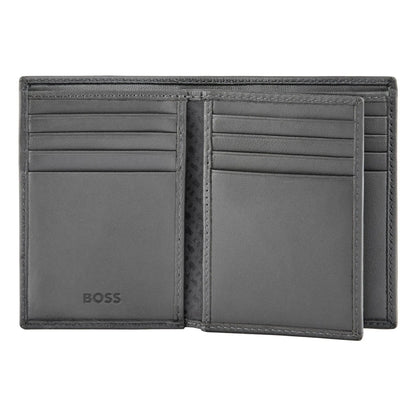 HUGO BOSS HLF526H Καρτοθήκη Double B Saffiano Grey Card Holder