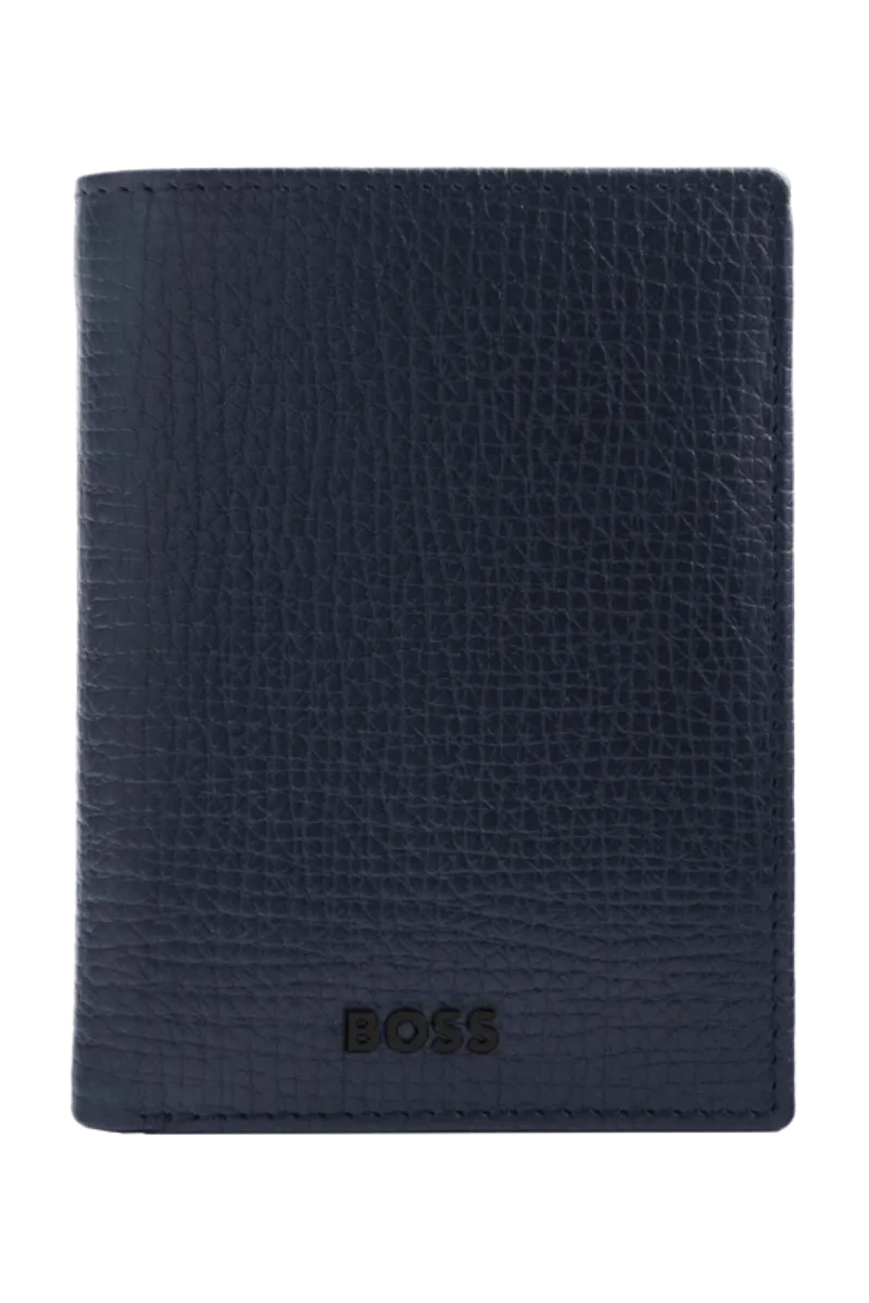 HUGO BOSS HLF632N Καρτοθήκη Grid Navy Flap Card Holder