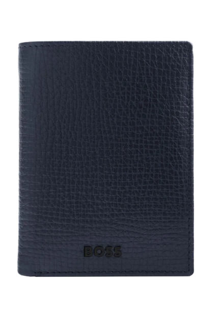HUGO BOSS HLF632N Καρτοθήκη Grid Navy Flap Card Holder
