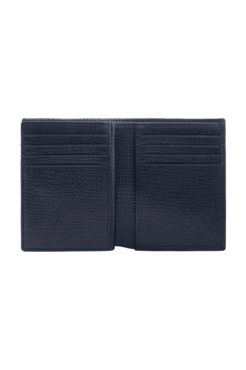 HUGO BOSS HLF632N Καρτοθήκη Grid Navy Flap Card Holder