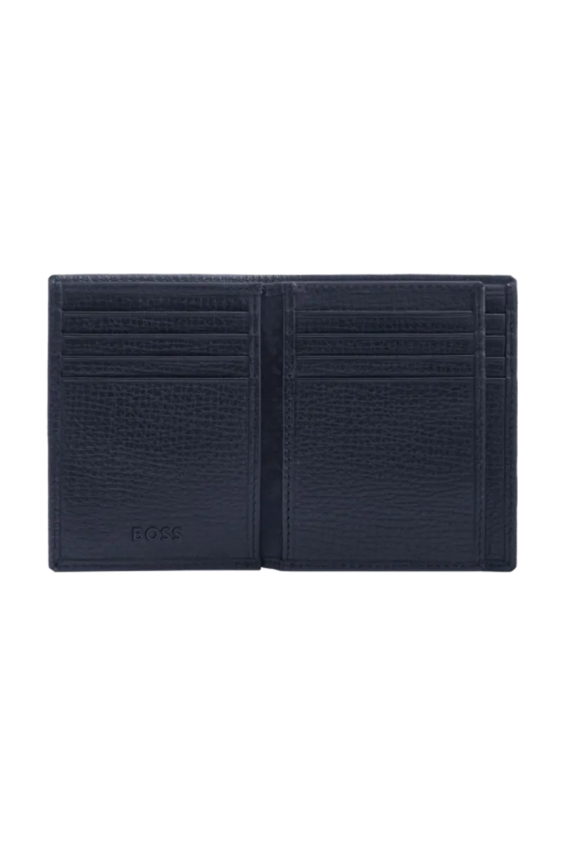 HUGO BOSS HLF632N Καρτοθήκη Grid Navy Flap Card Holder
