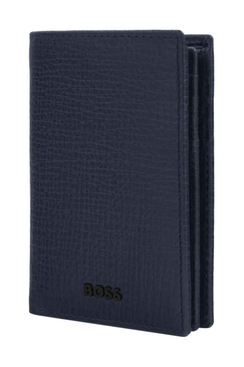HUGO BOSS HLF632N Καρτοθήκη Grid Navy Flap Card Holder