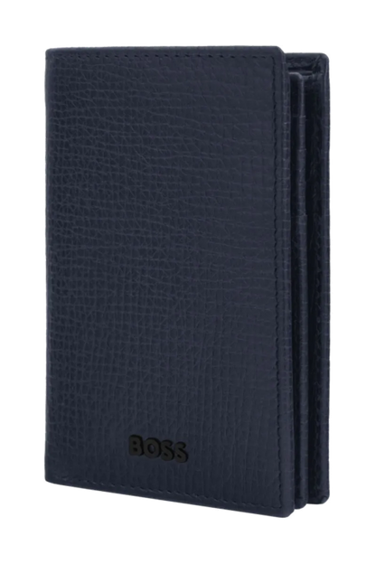 HUGO BOSS HLF632N Καρτοθήκη Grid Navy Flap Card Holder