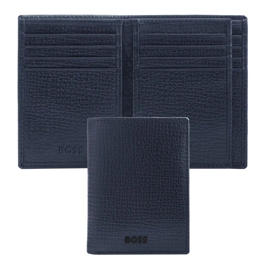 HUGO BOSS HLF632N Καρτοθήκη Grid Navy Flap Card Holder