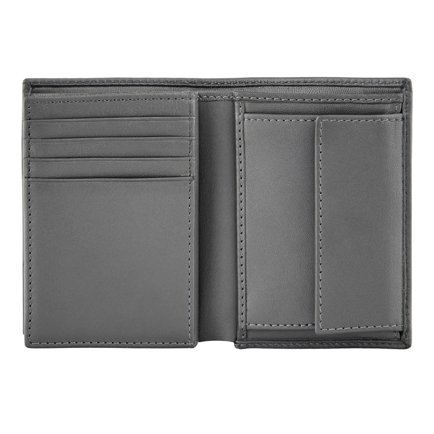 HUGO BOSS HLG526H Καρτοθήκη Double B Saffiano Grey Card Holder