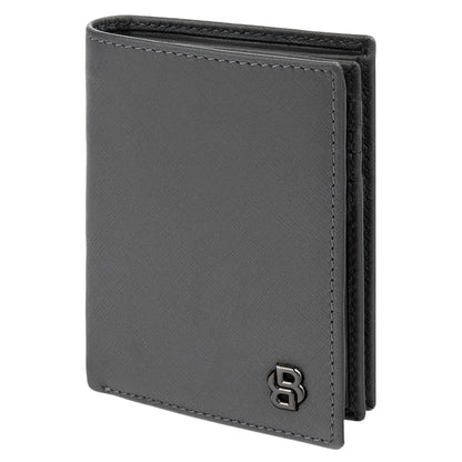 HUGO BOSS HLG526H Καρτοθήκη Double B Saffiano Grey Card Holder