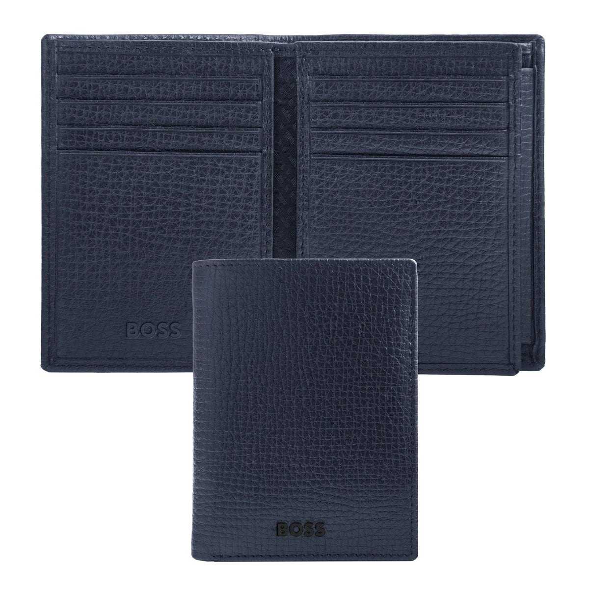 HUGO BOSS HLG632N Καρτοθήκη Grid Blue Flap Card Holder