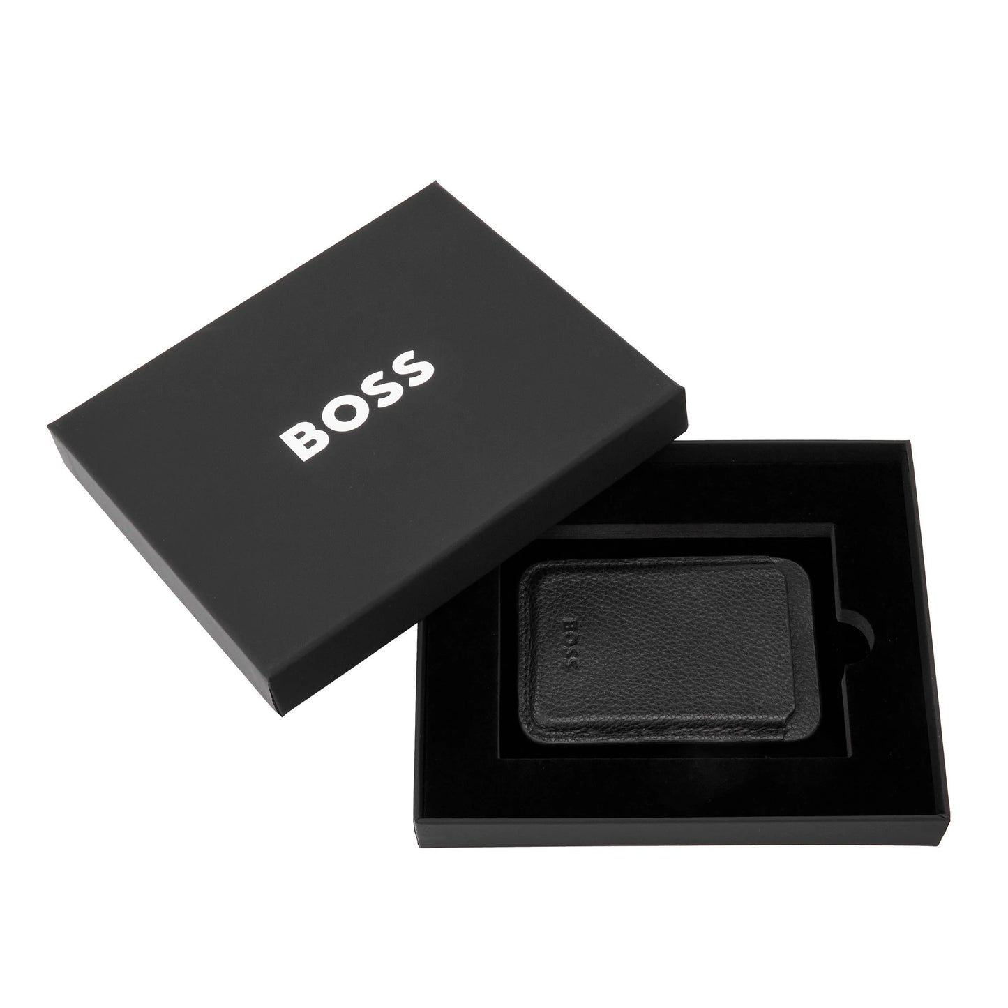 HUGO BOSS HLJ416A Μαγνητική Καρτοθήκη Classic Grained Black Card Holder