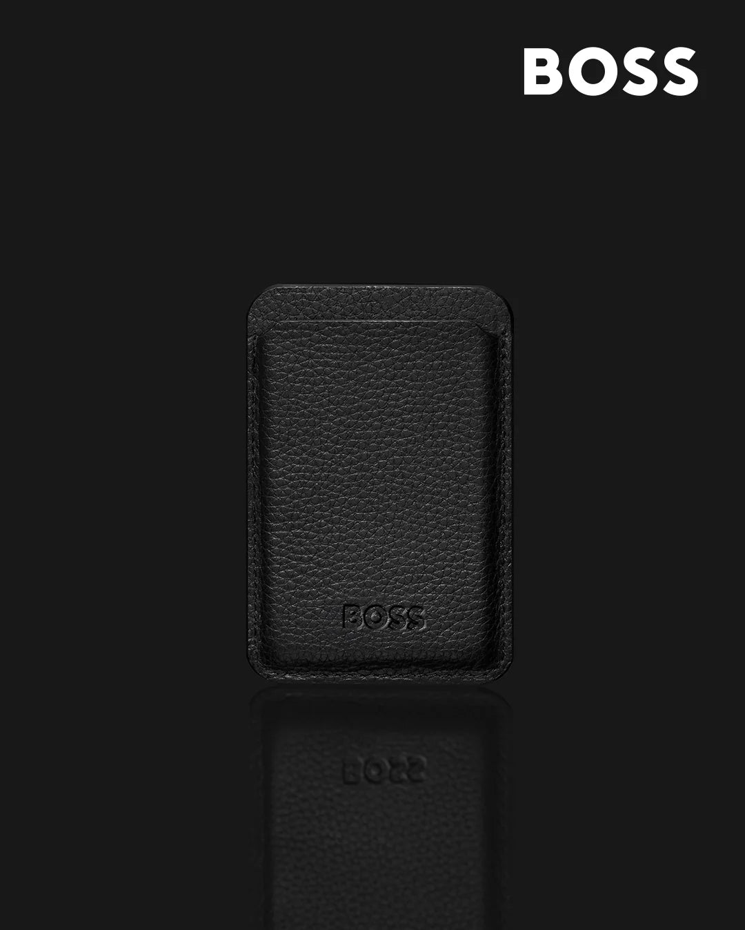 HUGO BOSS HLJ416A Μαγνητική Καρτοθήκη Classic Grained Black Card Holder