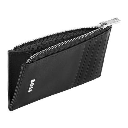 HUGO BOSS HLK503A Καρτοθήκη Zip Classic Smooth Black Card Holder