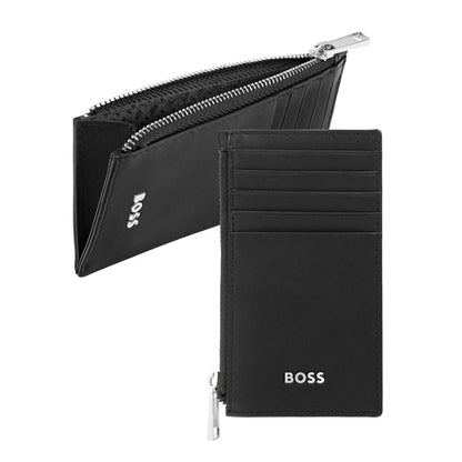 HUGO BOSS HLK503A Καρτοθήκη Zip Classic Smooth Black Card Holder