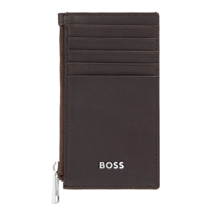 HUGO BOSS HLK503Y Καρτοθήκη Zip Classic Smooth Brown Card Holder