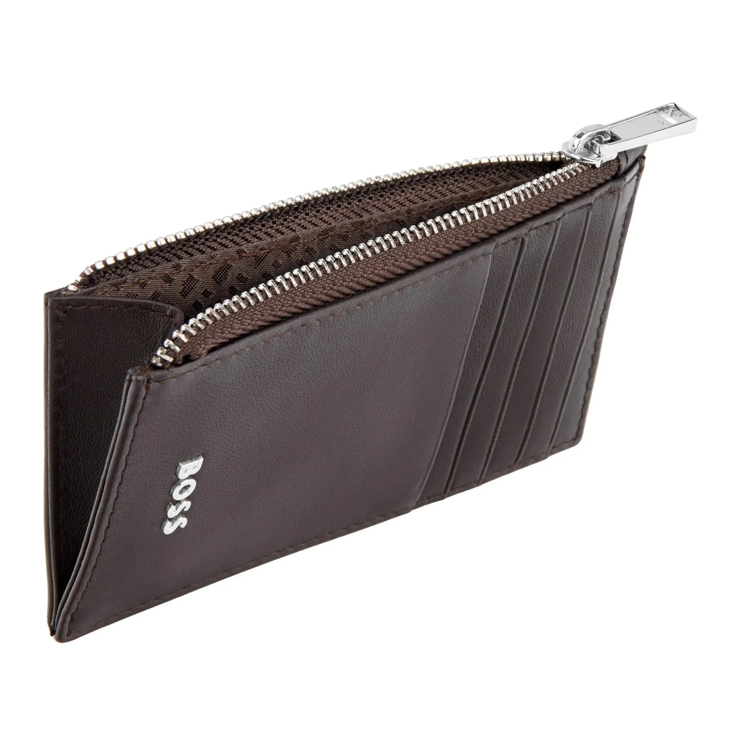 HUGO BOSS HLK503Y Καρτοθήκη Zip Classic Smooth Brown Card Holder
