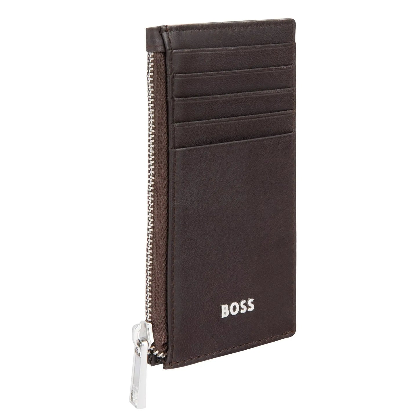 HUGO BOSS HLK503Y Καρτοθήκη Zip Classic Smooth Brown Card Holder