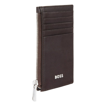 HUGO BOSS HLK503Y Καρτοθήκη Zip Classic Smooth Brown Card Holder