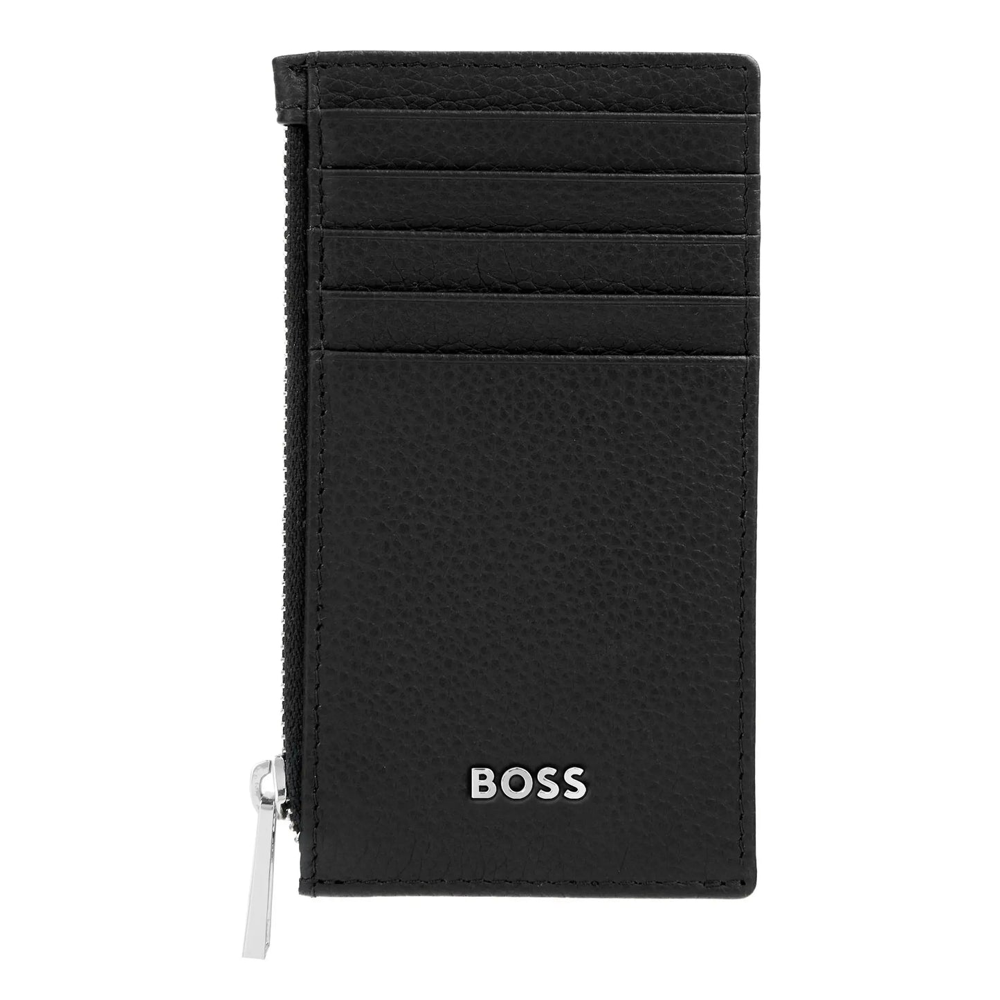 HUGO BOSS HLK518A Καρτοθήκη Zip Classic Grained Black Card Holder
