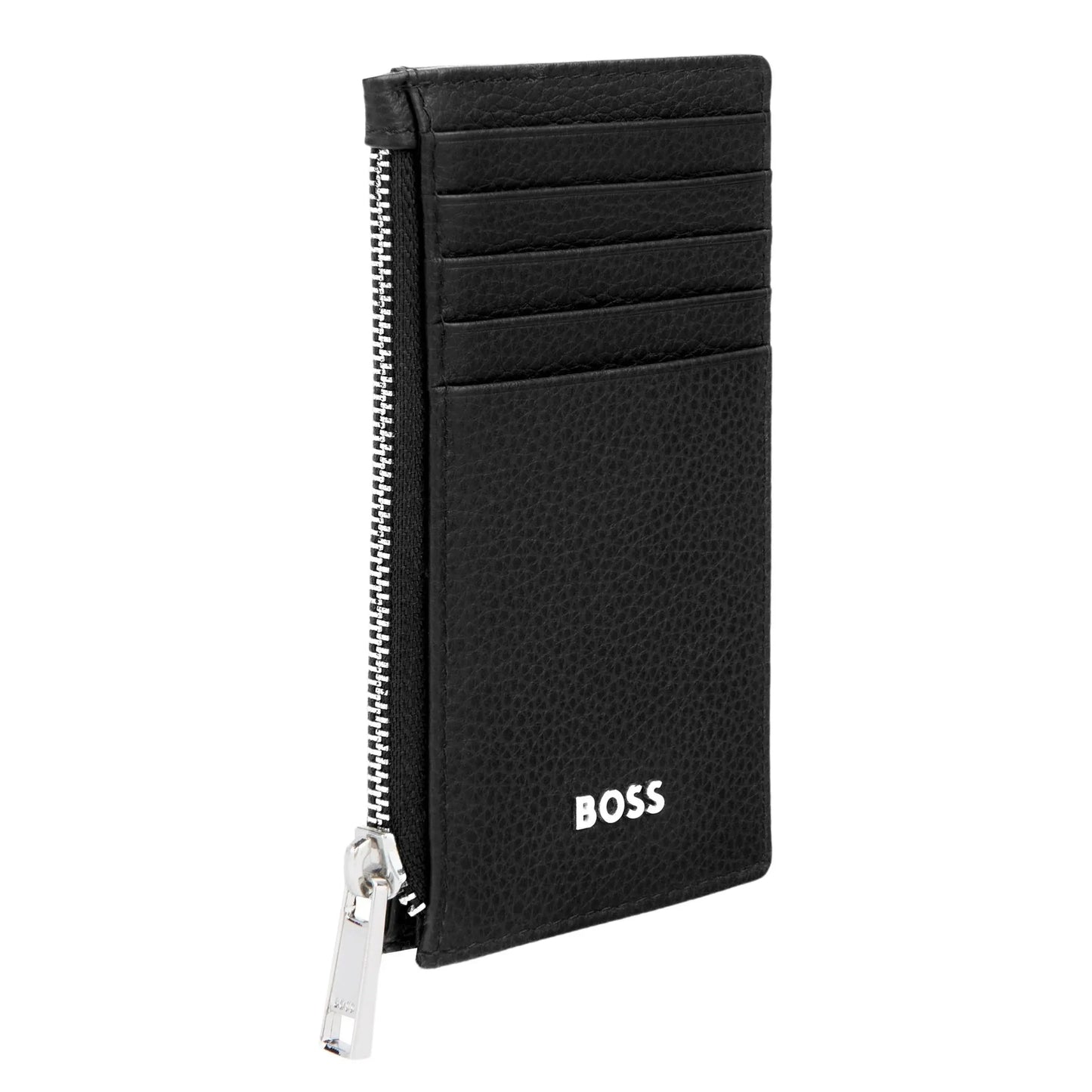HUGO BOSS HLK518A Καρτοθήκη Zip Classic Grained Black Card Holder