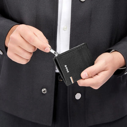 HUGO BOSS HLK521A Καρτοθήκη Zip Iconic Black Card Holder