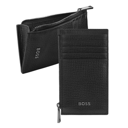 HUGO BOSS HLK632A Καρτοθήκη Grid Black Zip Card Holder