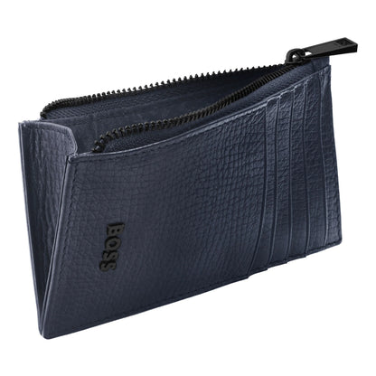 HUGO BOSS HLK632N Καρτοθήκη Grid Navy Zip Card Holder
