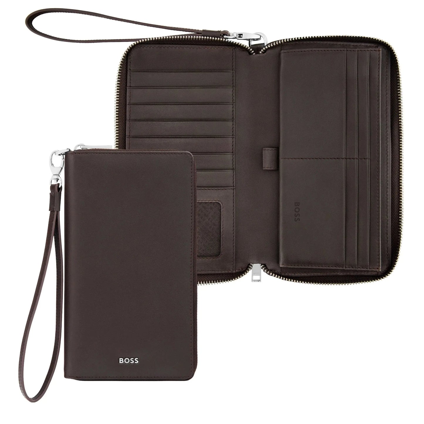HUGO BOSS HLL503Y Πορτοφόλι Classic Smooth Brown Travel Wallet