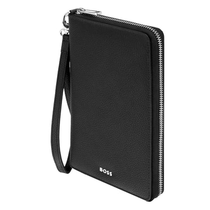 HUGO BOSS HLL518A Πορτοφόλι Classic Grained Black Travel Wallet