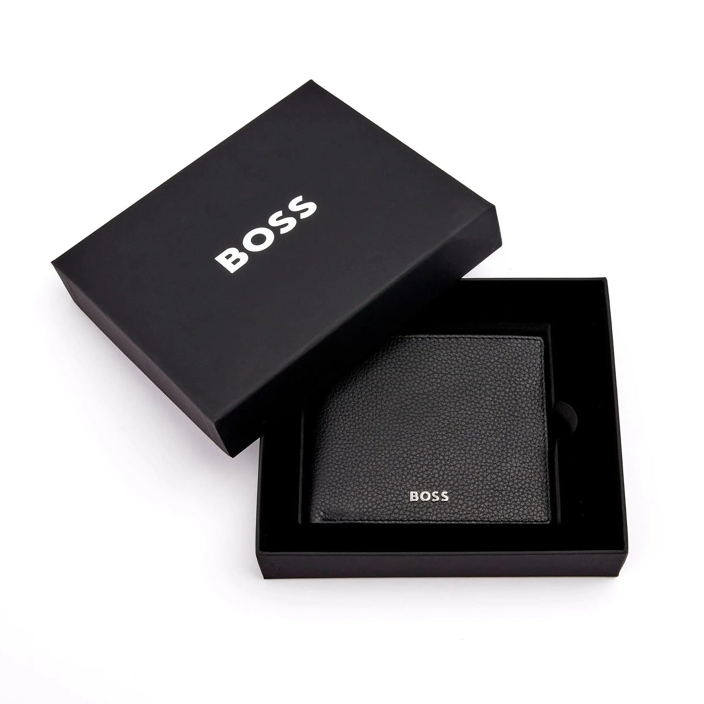 HUGO BOSS HLM416A Πορτοφόλι Grained Black Wallet