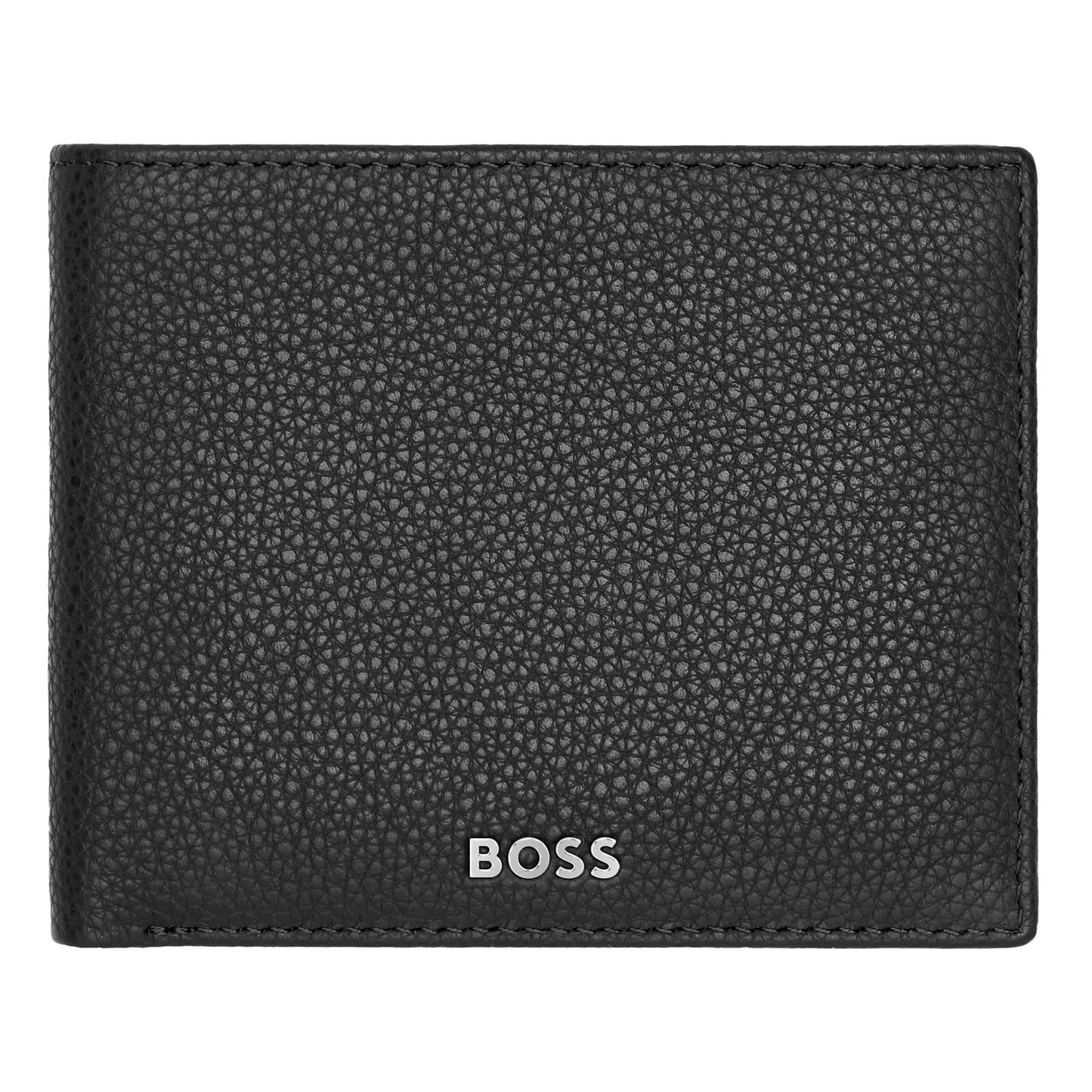 HUGO BOSS HLM416A Πορτοφόλι Grained Black Wallet