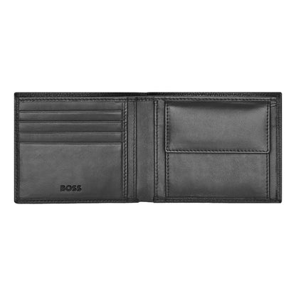 HUGO BOSS HLM416A Πορτοφόλι Grained Black Wallet