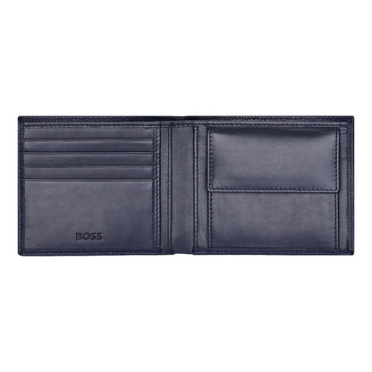 HUGO BOSS HLM416N Πορτοφόλι Grained Navy Wallet