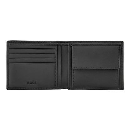 HUGO BOSS HLM526A Πορτοφόλι Double B Saffiano Black Wallet