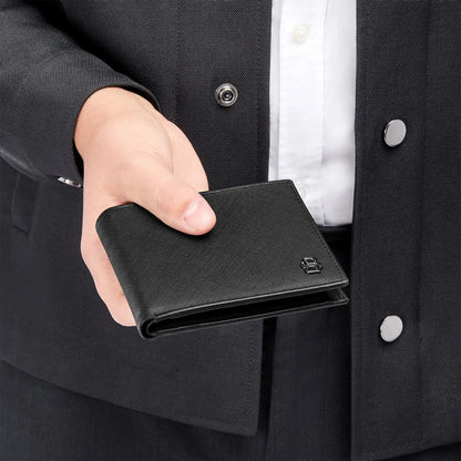 HUGO BOSS HLM526A Πορτοφόλι Double B Saffiano Black Wallet