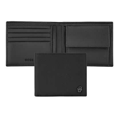 HUGO BOSS HLM526A Πορτοφόλι Double B Saffiano Black Wallet