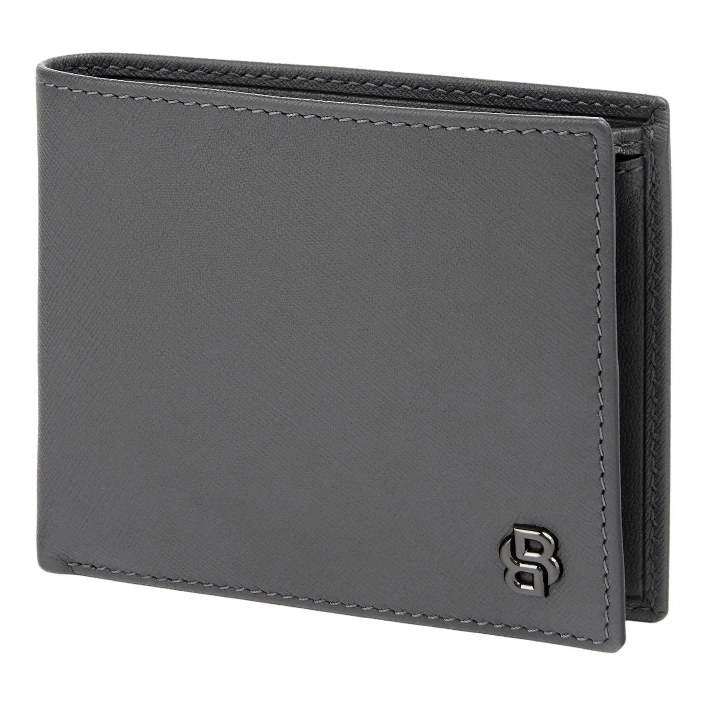 HUGO BOSS HLM526H Πορτοφόλι Double B Saffiano Grey Wallet