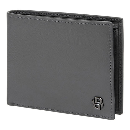 HUGO BOSS HLM526H Πορτοφόλι Double B Saffiano Grey Wallet