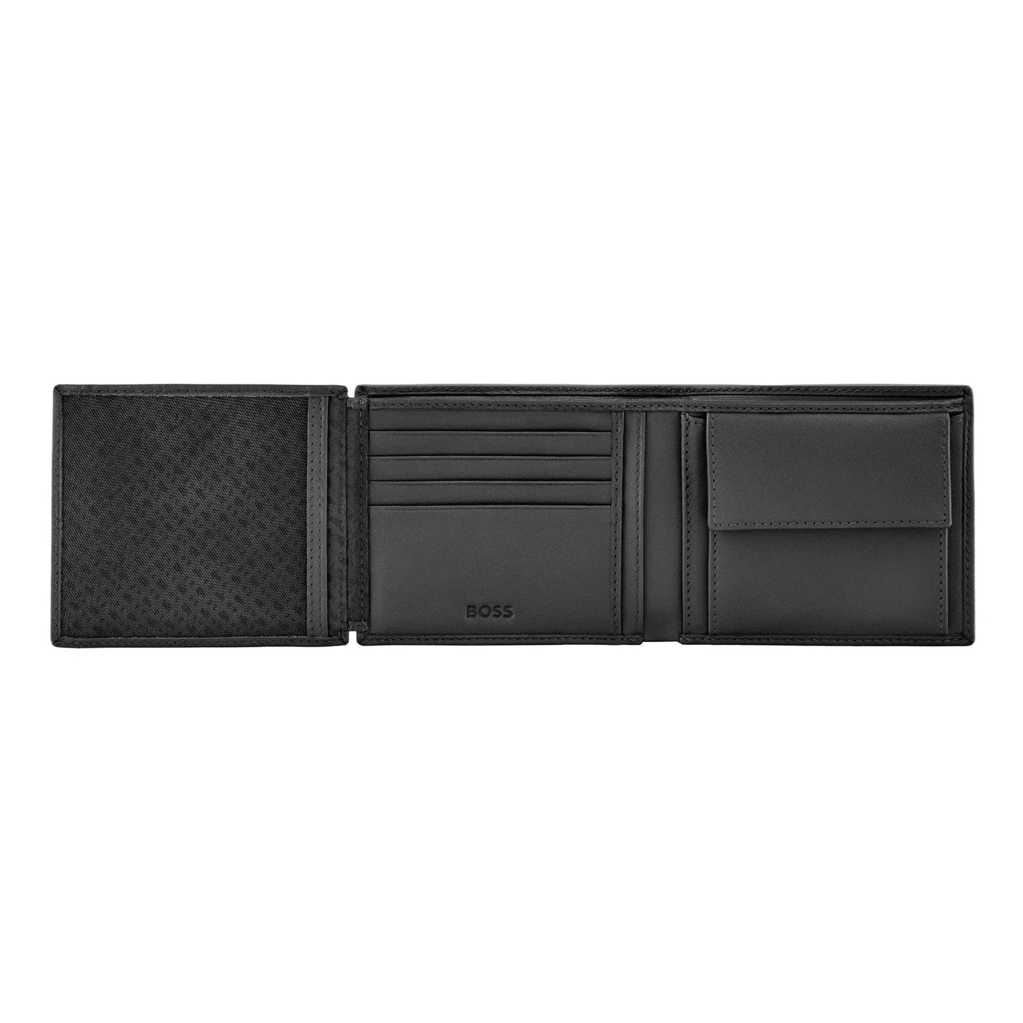 HUGO BOSS HLN526A Πορτοφόλι Double B Saffiano Black Money Wallet