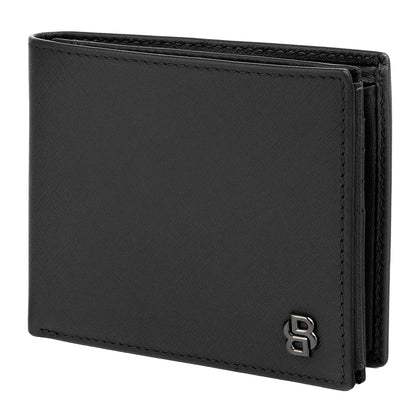 HUGO BOSS HLN526A Πορτοφόλι Double B Saffiano Black Money Wallet