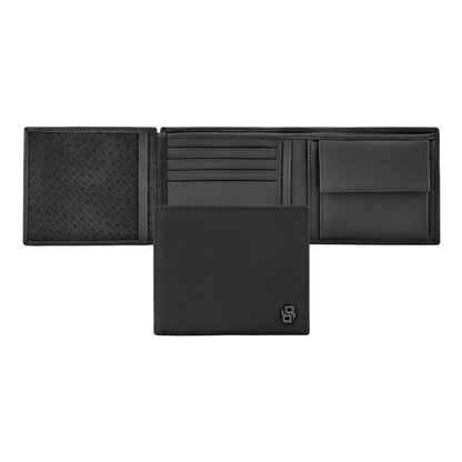 HUGO BOSS HLN526A Πορτοφόλι Double B Saffiano Black Money Wallet